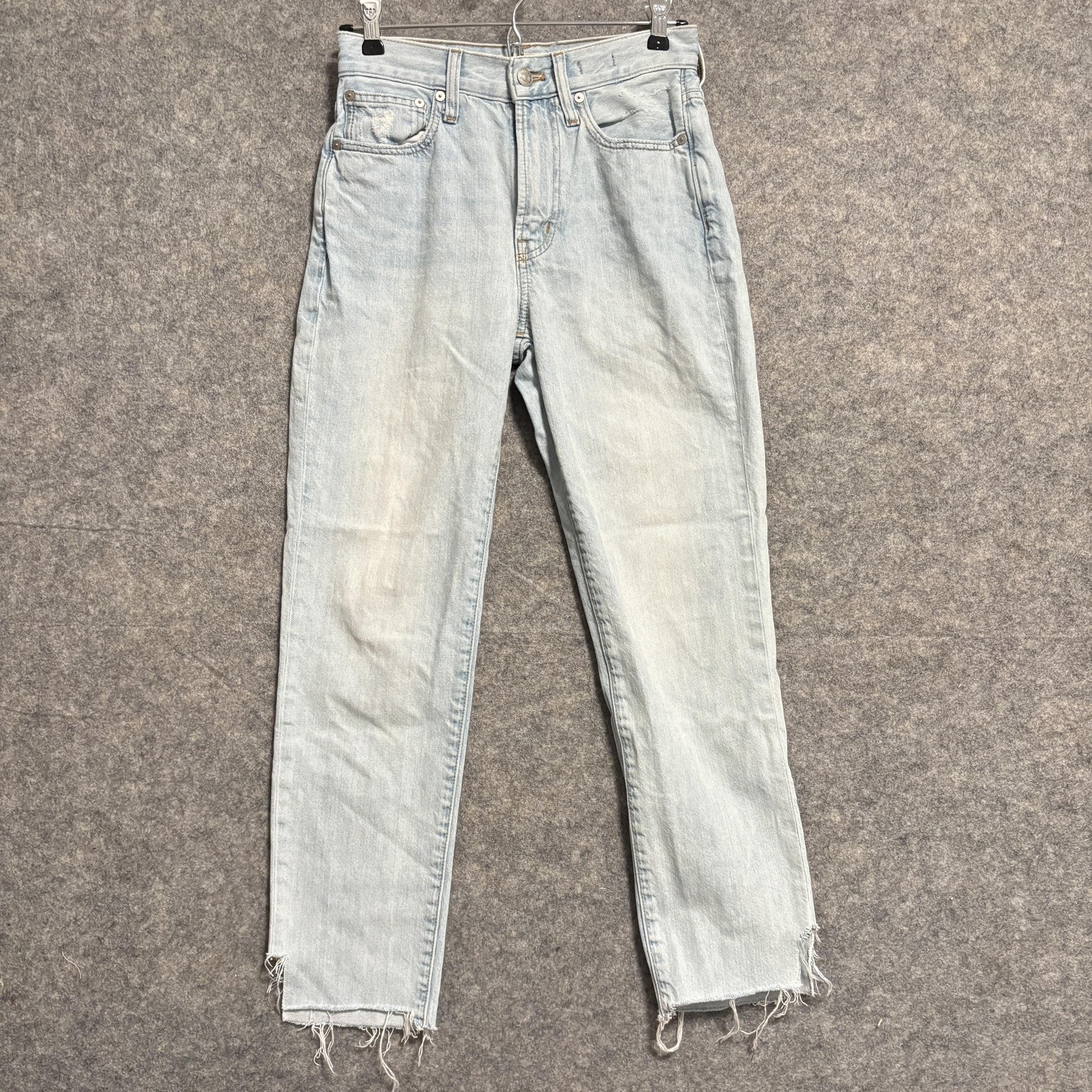Madewell Jeans Womens Size 24 Light Wash Perfect Vintage Jean Crop Raw Hem